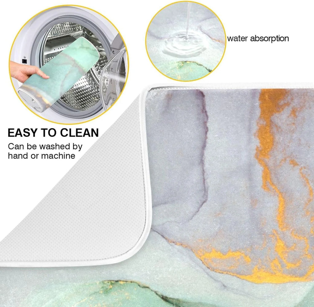 Abstract Marble Dish Drying Mat, 18x24Inch A751247