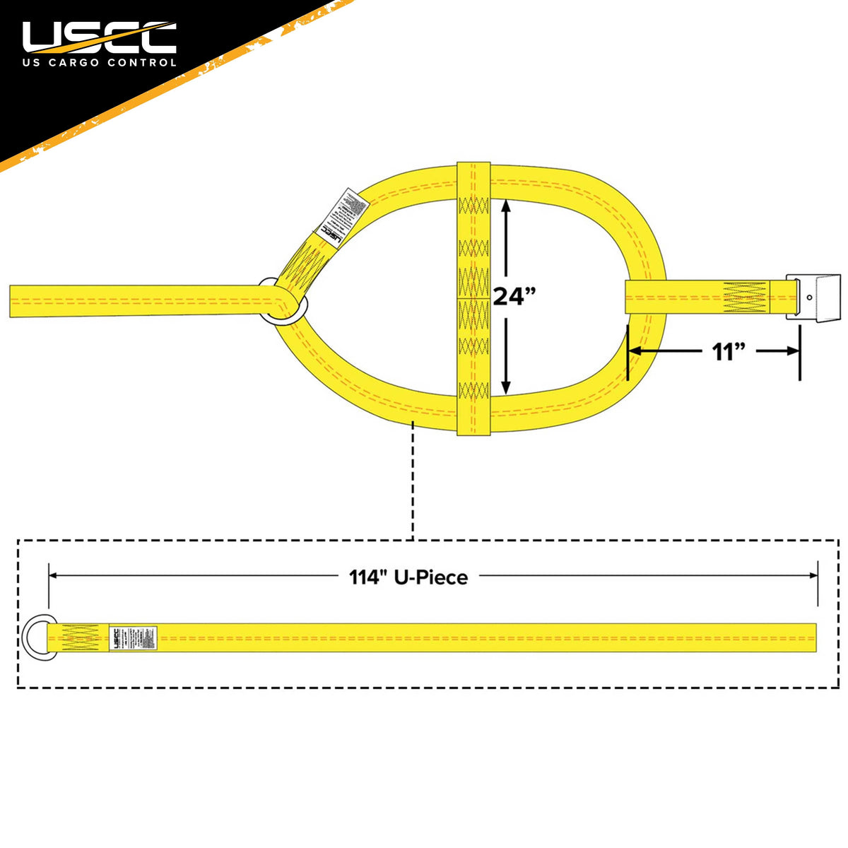 Adjustable Tow Dolly Strap with Flat Hook C4604