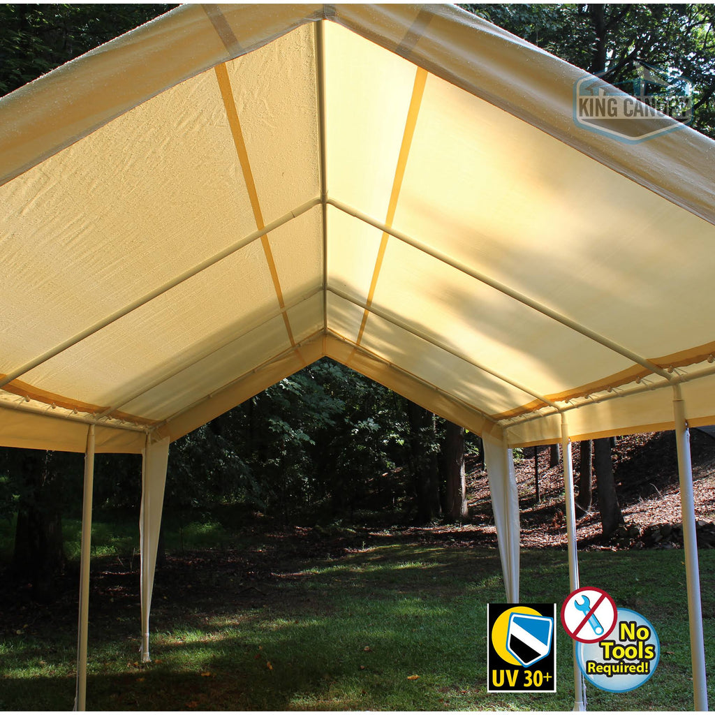 10x20 Canopy with Tan/White Cover F381