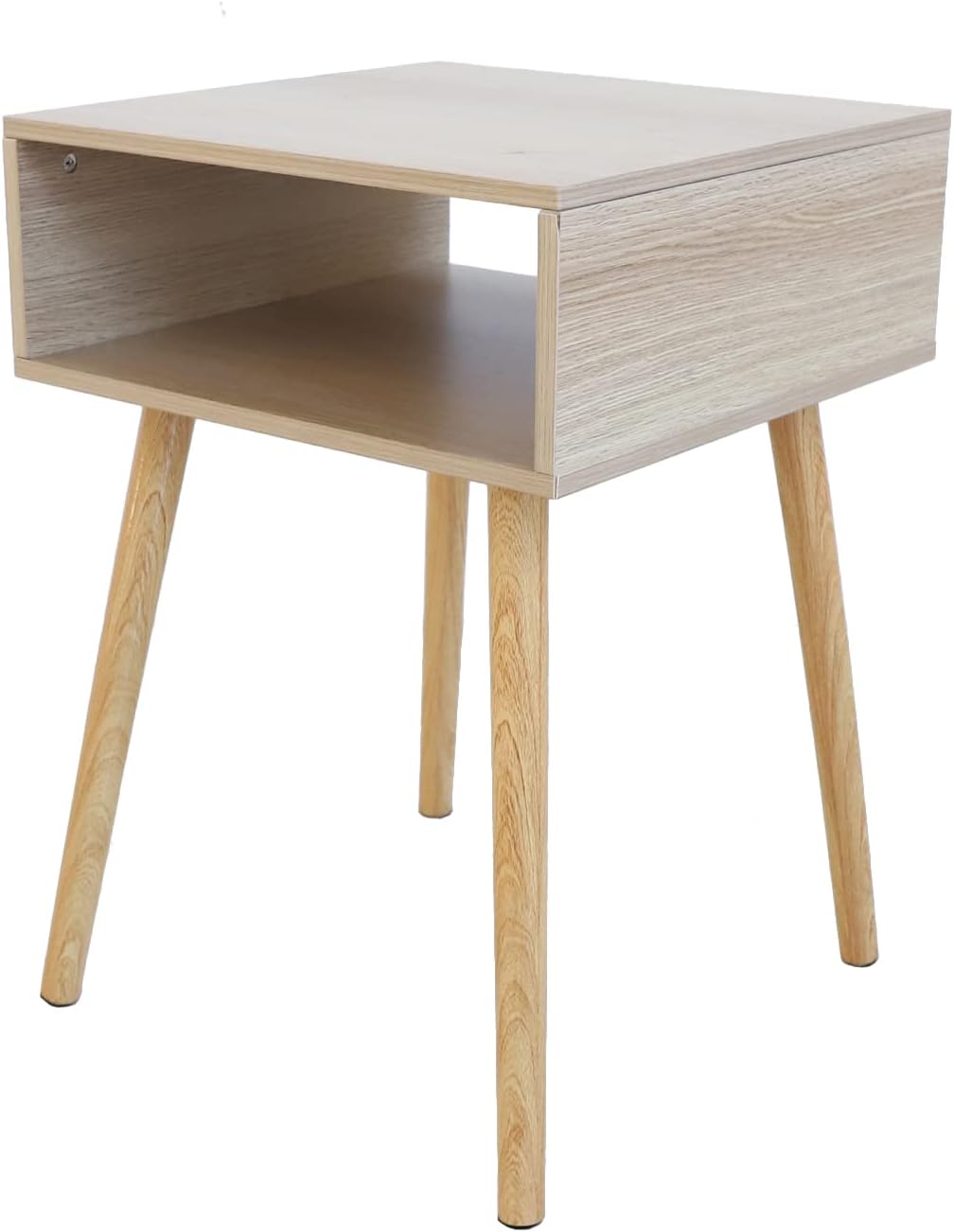 Black LED Nightstand with 2 Drawers Q400232