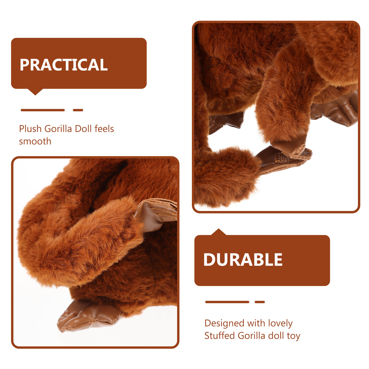 Large Plush Gorilla Stuffed Doll D7155