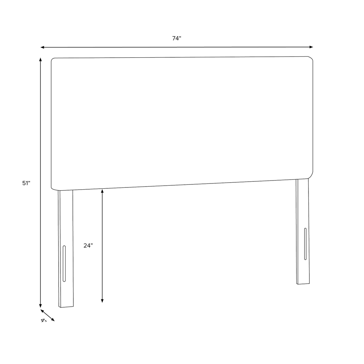 California King Channel Seam Headboard Linen M631