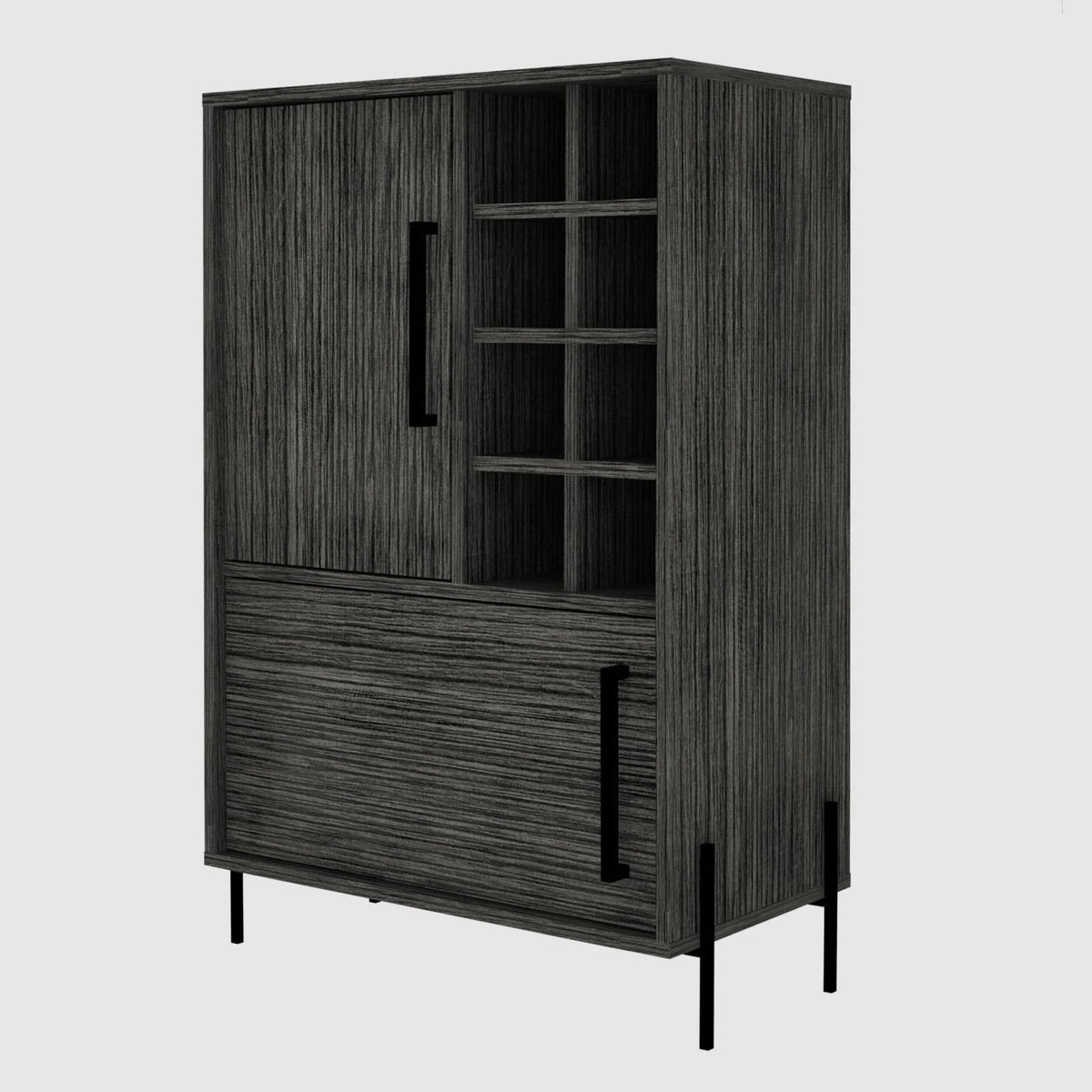 Smokey Oak Gray Oak Bar Cabinet G5522