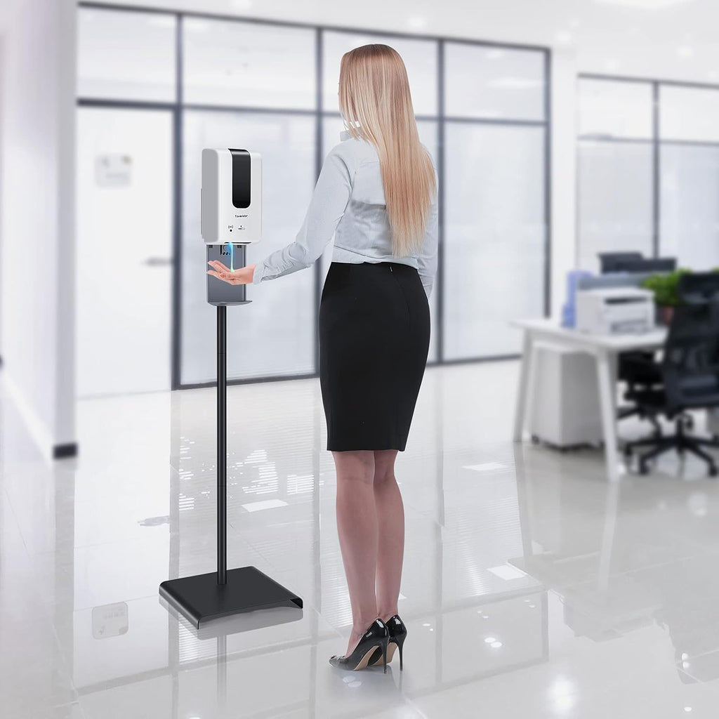 Automatic Hand Sanitizer Dispenser with Stand and Drip Catcher Infrared Sensor Refillable 1200ml Bottle P6509