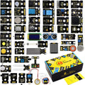 48 Sensors Modules Starter Kit with LCD, 5v Relay, IR Receiver, LED Modules, Servo Motor, PIR, Pressure Sensor, Gas Sensor P588258