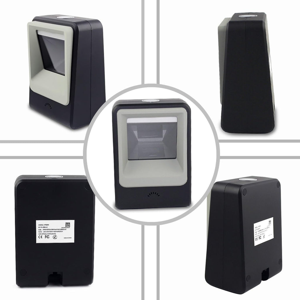 2D QR Barcode Scanner, Omnidirectional Hands-Free USB Automatic Barcode Reader W180