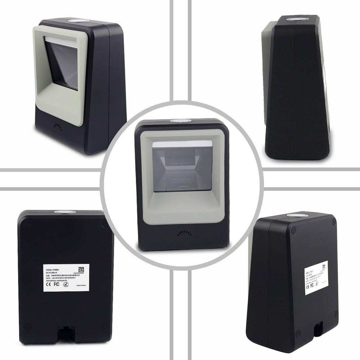 2D QR Barcode Scanner, Omnidirectional Hands-Free USB Automatic Barcode Reader W180