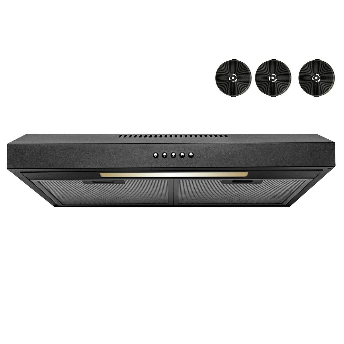 Black Stainless Steel Under Cabinet Range Hood G6894