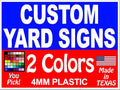 50 Pack Custom Yard Signs, Waterproof Plastic I871