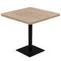 Oak Color MDF and Steel Bistro Table L30643