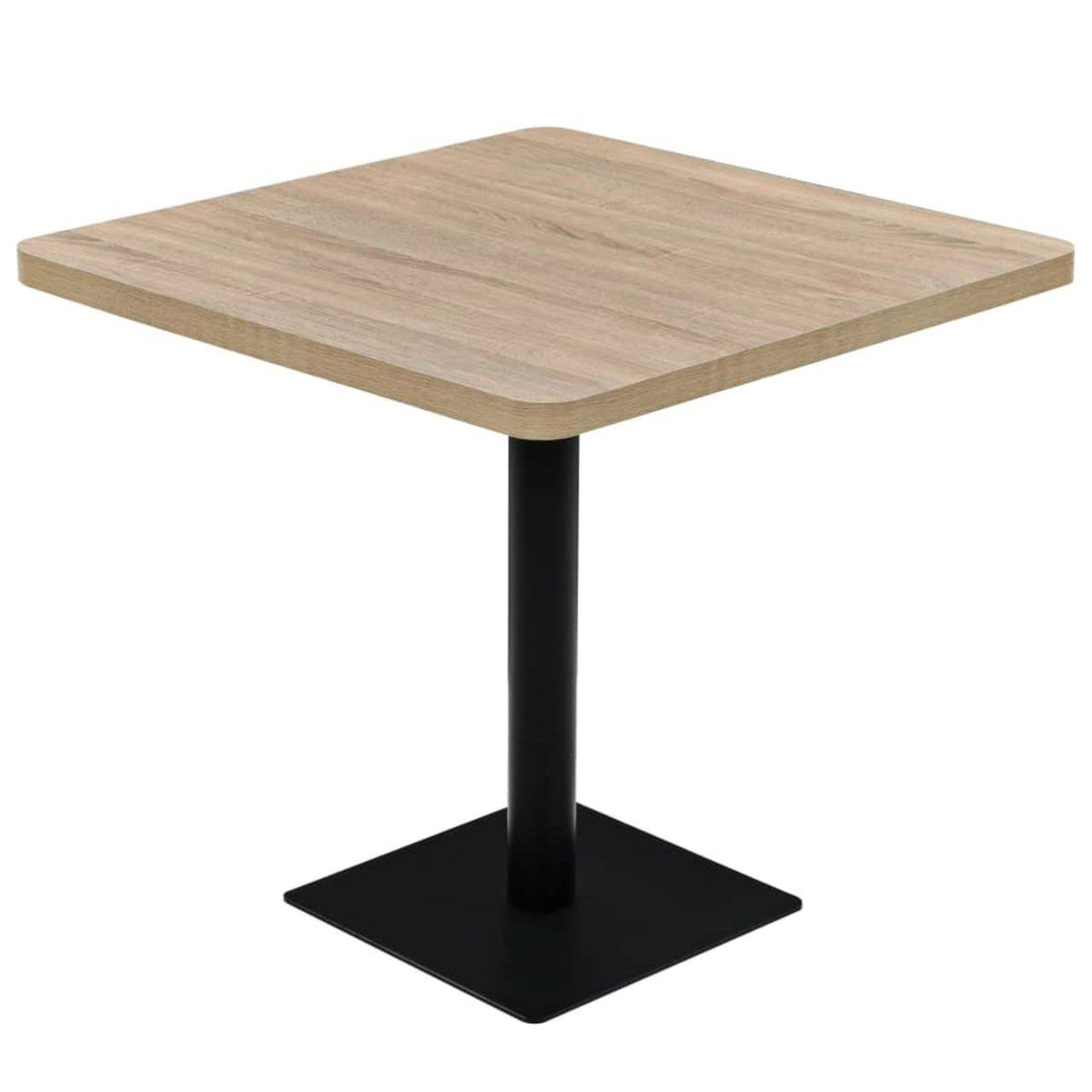 Oak Color MDF and Steel Bistro Table L30643