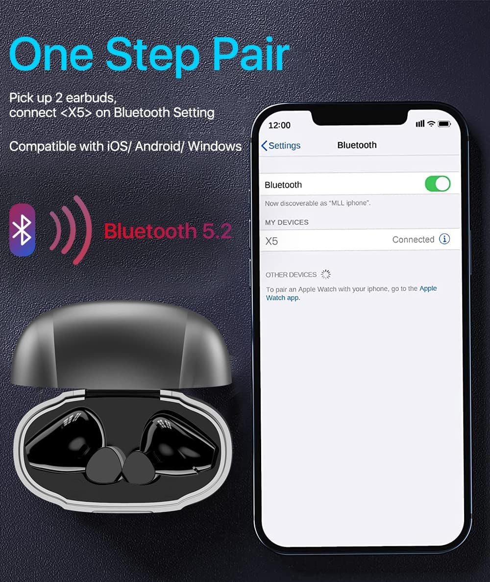 Wireless Earbuds with Noise Cancellation and Built-in Microphone O314