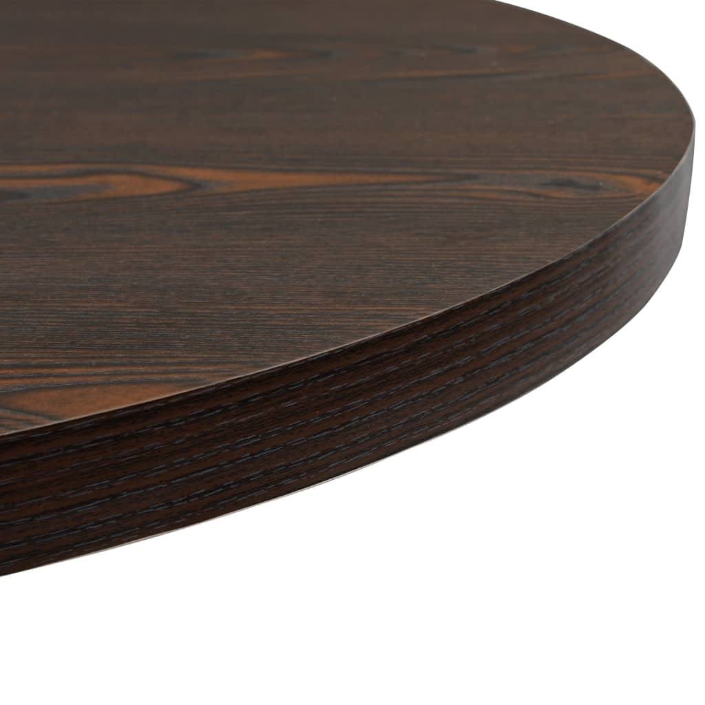 Oak Color MDF and Steel Bistro Table L30643