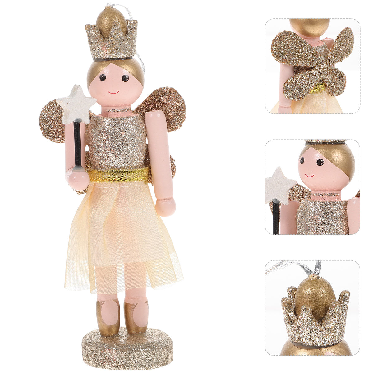 3Pcs Wooden Nutcracker Doll Toys P78458