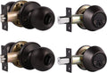4 Pack Keyed Alike Entry Door Knob and Single Cylinder Deadbolt Lock Set in Oil Rubbed Bronze Finish F927468
