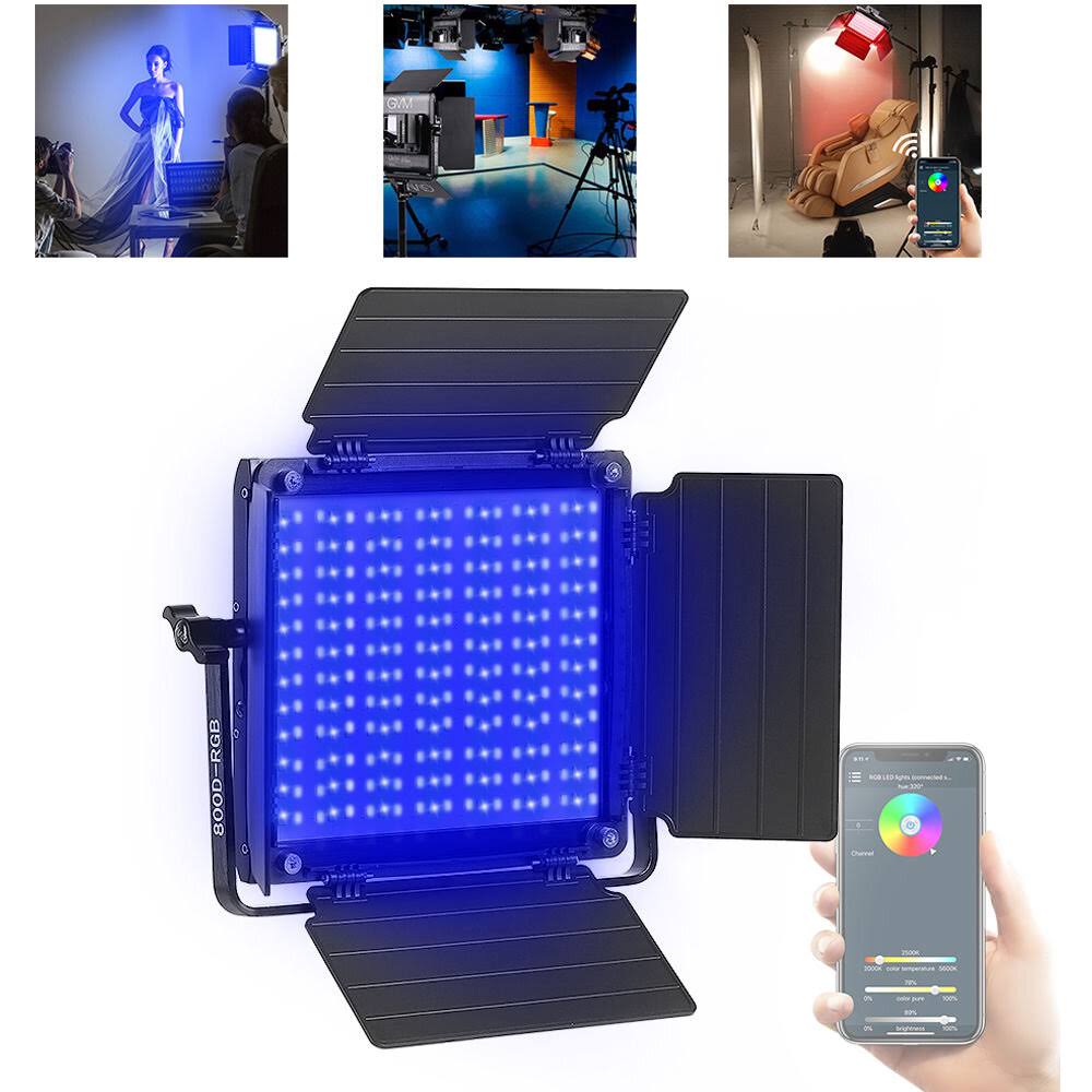 RGB LED Video Lighting Kit with App Control G886385