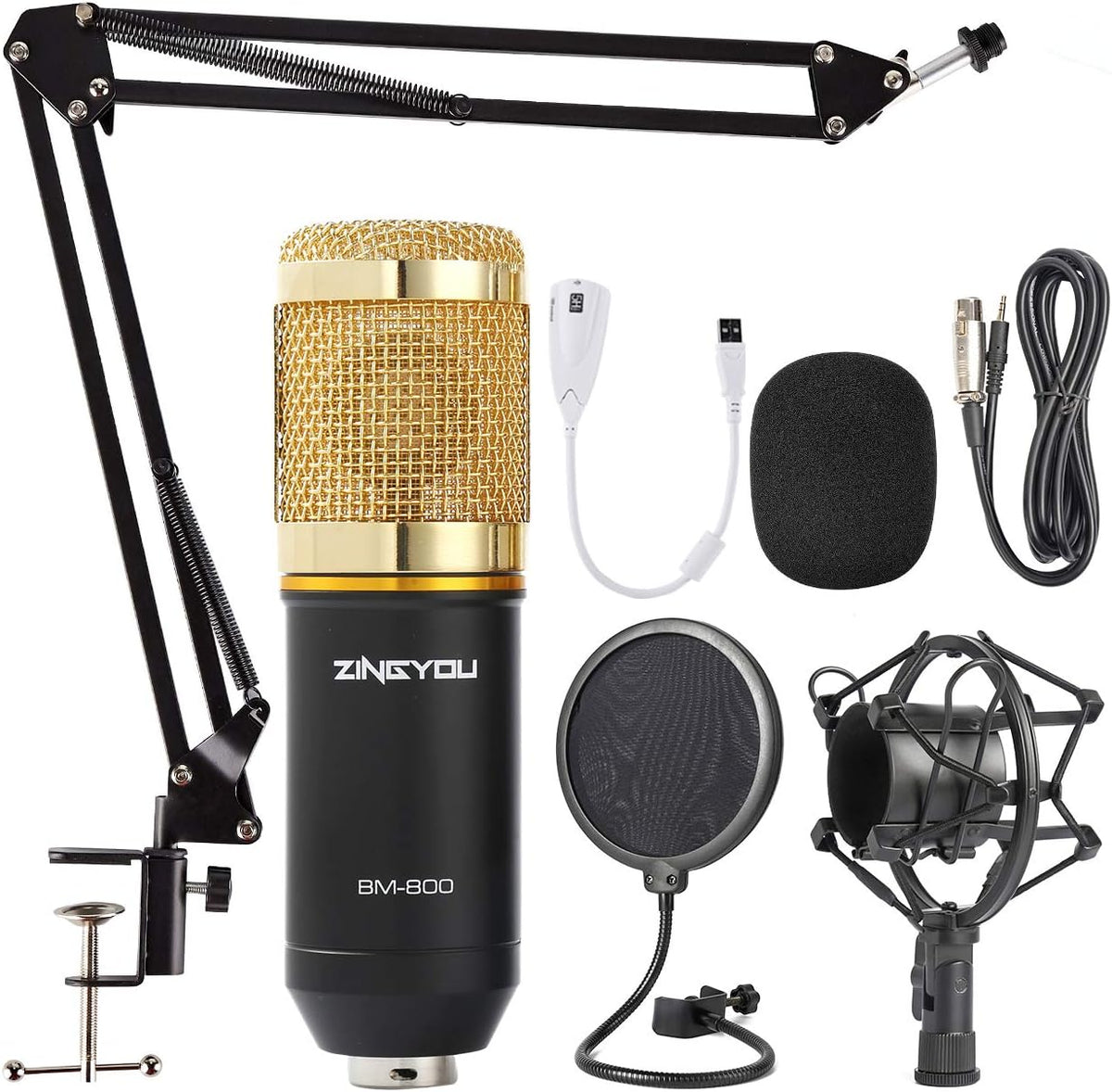 Gold Condenser Microphone Bundle, Pack of 2 J8063