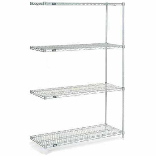 Silver Epoxy Wire Shelving Add-On 24x22W x 18x22D x 86x22H P477987
