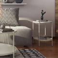 Cream Metal End Table Z10400