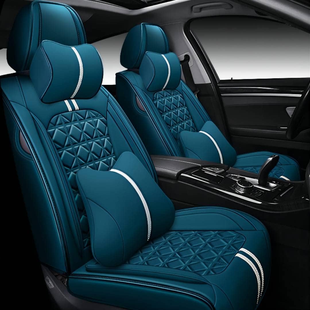 Black Synthetic Leather 5-Seater Full Set Seat Cover N444