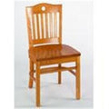 Burgundy Upholstered Seat Chair with Natural Frame X899786