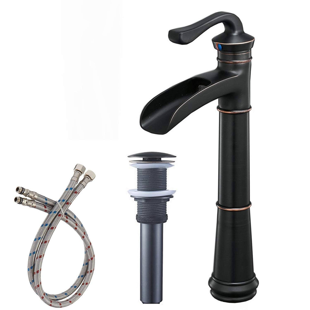Oil Rubbed Bronze Vessel Sink Faucet with Pop Up Drain C355975