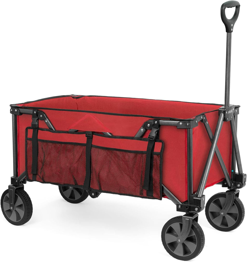 Collapsible Folding Utility Wagon Cart with Removable Wheels S68818