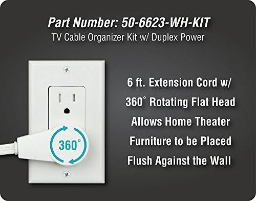 Flat Panel TV Cable Organizer Kit with Power Solution S164760