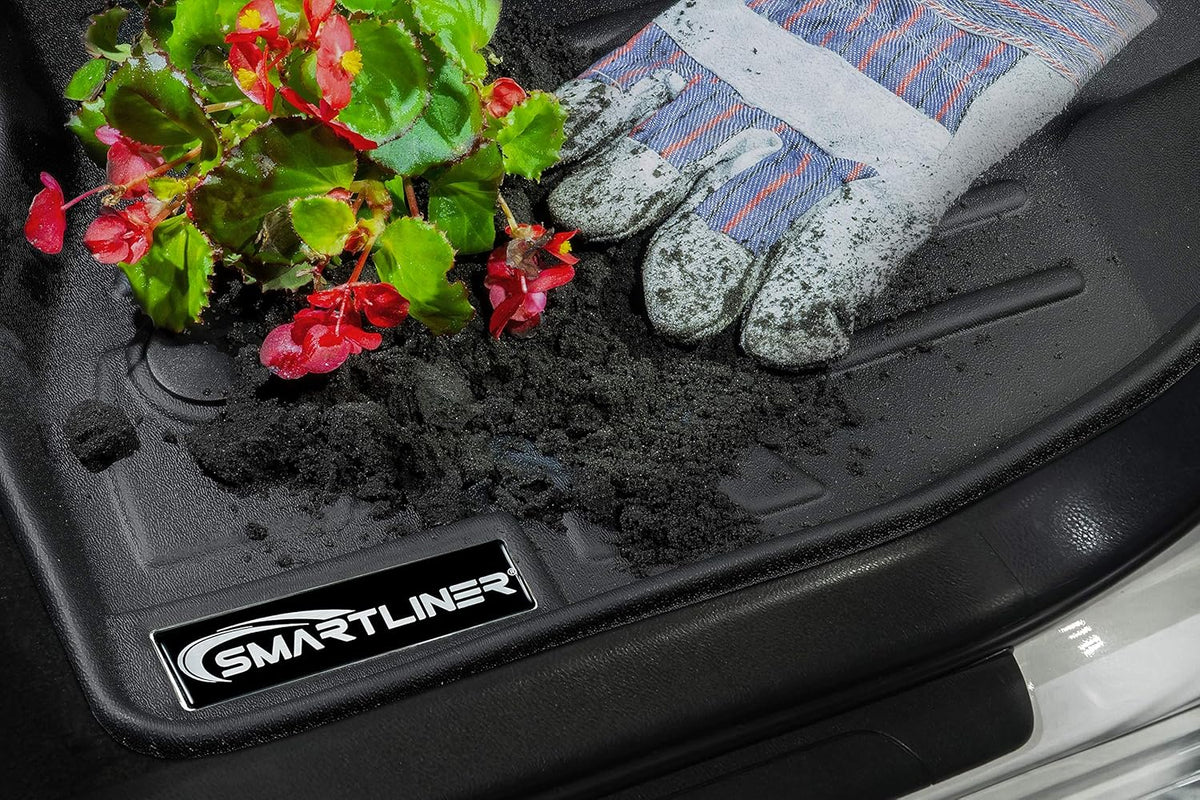 2 Row Black Floor Mats Set O198