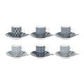 Dark Blue Espresso Set, Set of 18 Pieces A92646