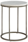 Rectangular End Table with White Marble Top M594763