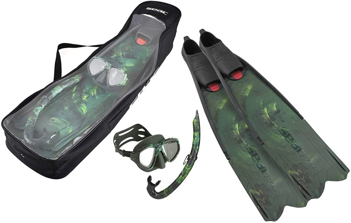 Camo Green Snorkel Fin Set D34156