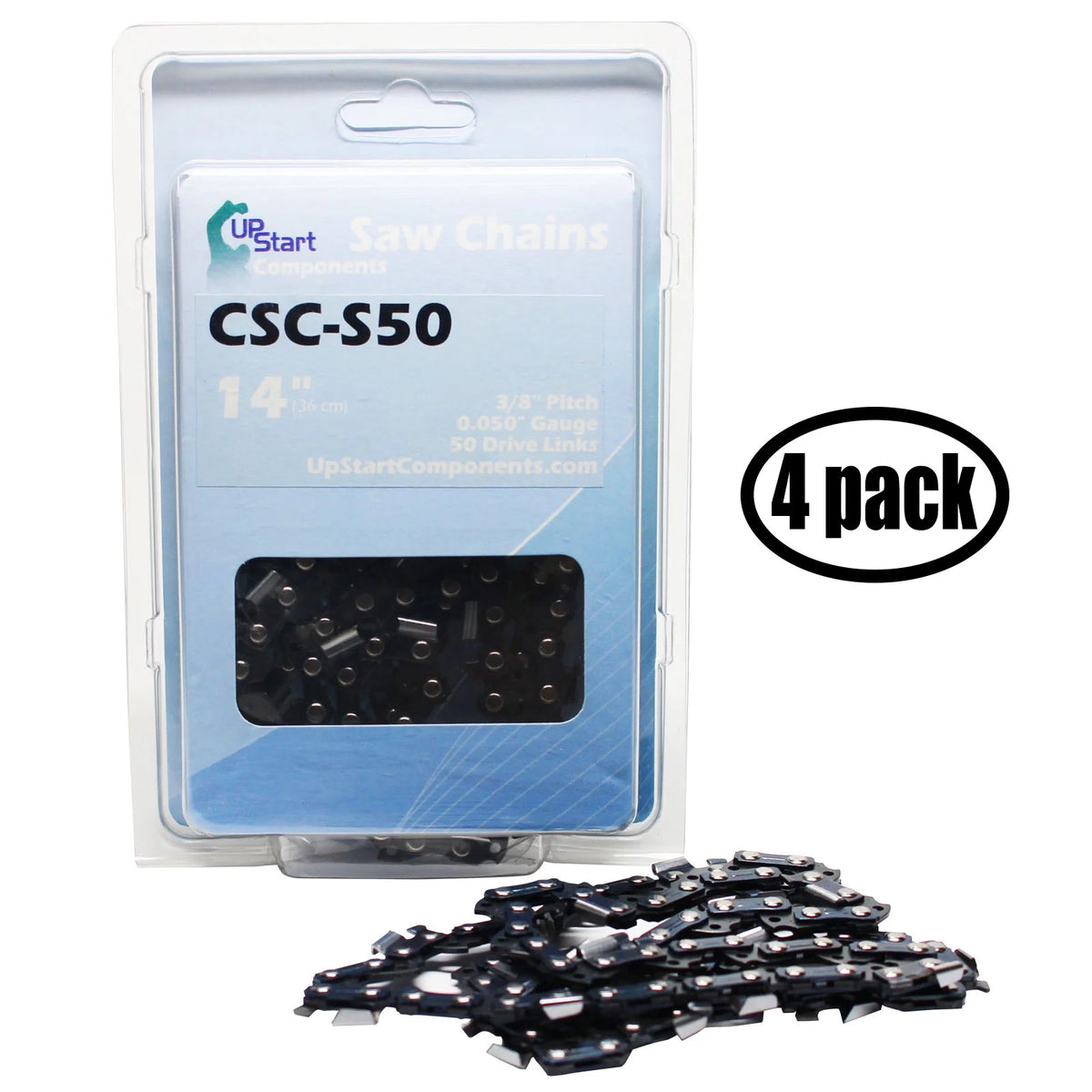 4-Pack 14" Semi Chisel Saw Chain for Electric Chainsaws S70437