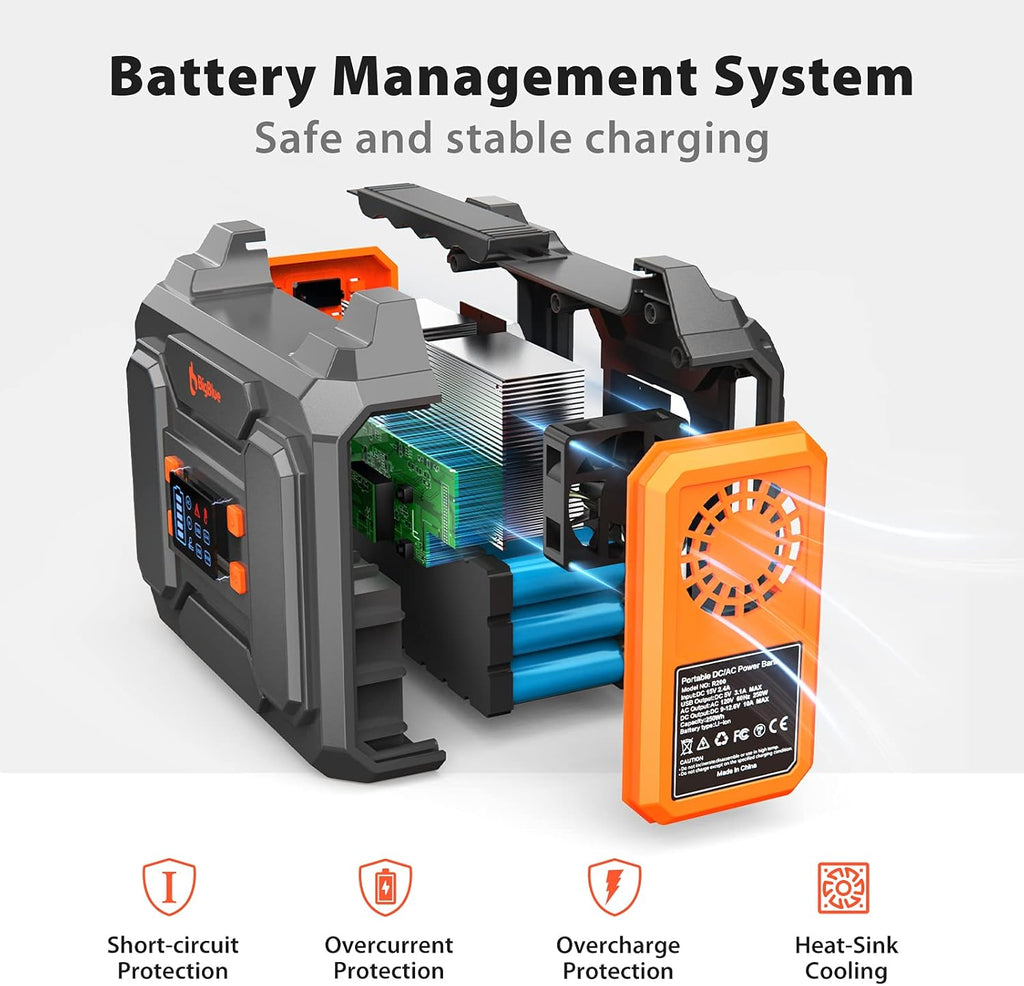 250Wh Portable Power Station Solar Generator with 120V AC Outlets C725822
