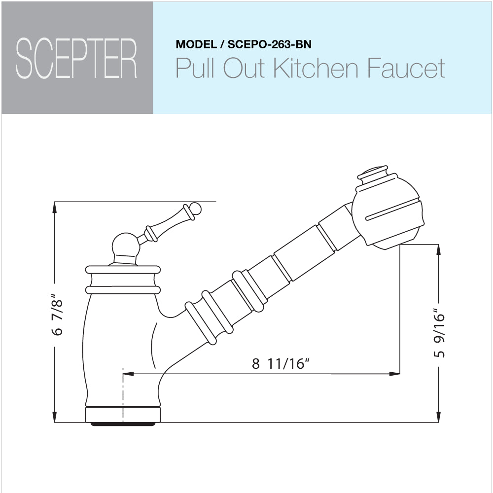 Brushed Nickel Pull Out Kitchen Faucet E506435