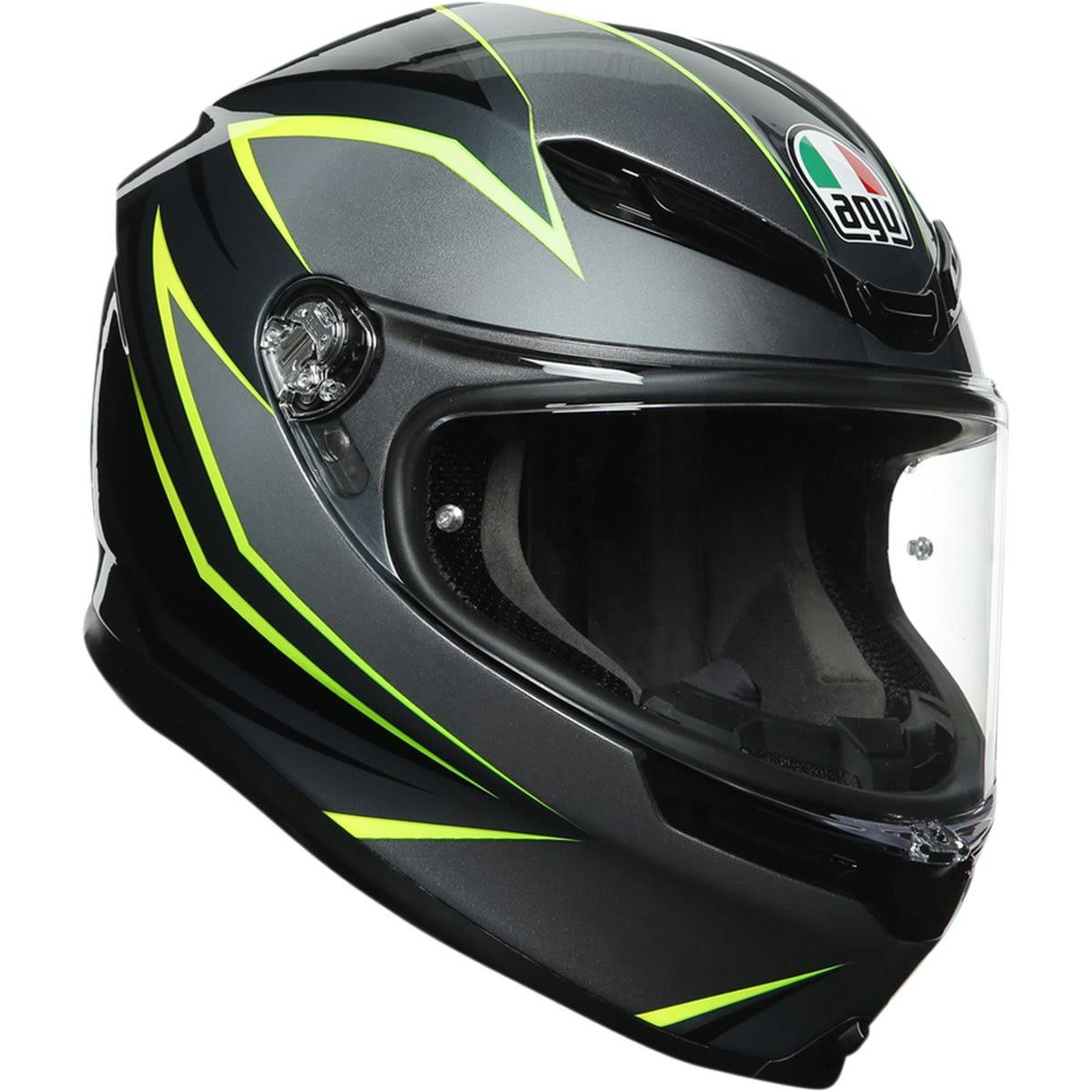 Flash Grey/Black/Lime Motorcycle Helmet Y4119