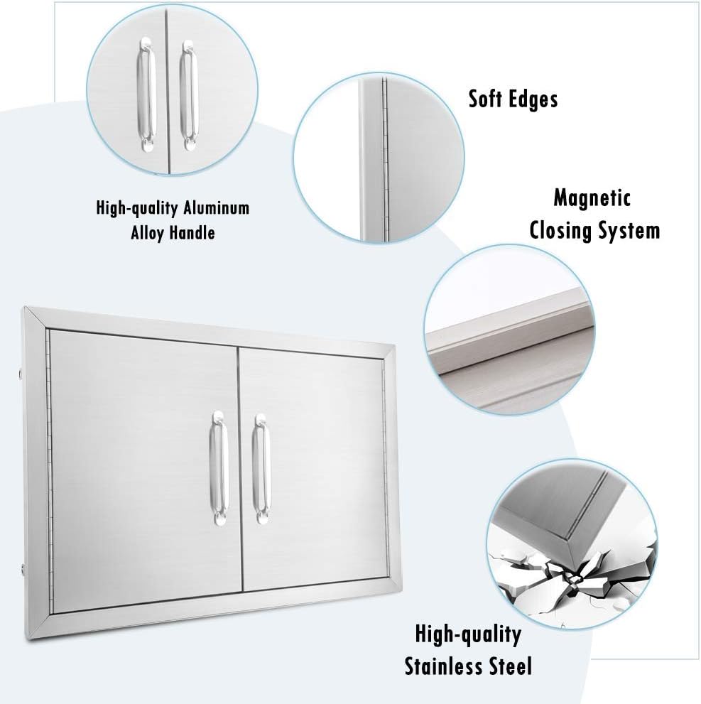 Stainless Steel Outdoor Kitchen Double Access Door C971