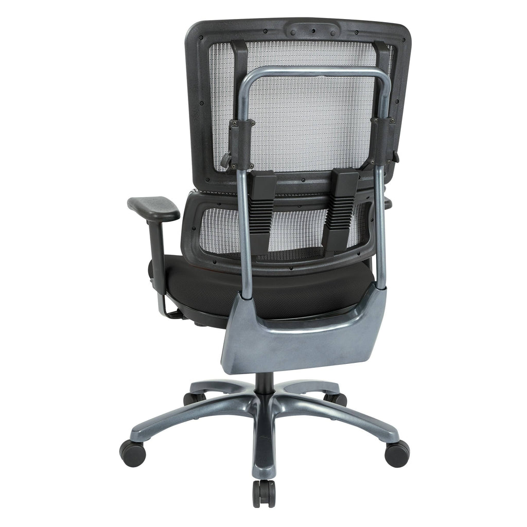 Orange Grey Mesh Back Chair with Titanium Base S999