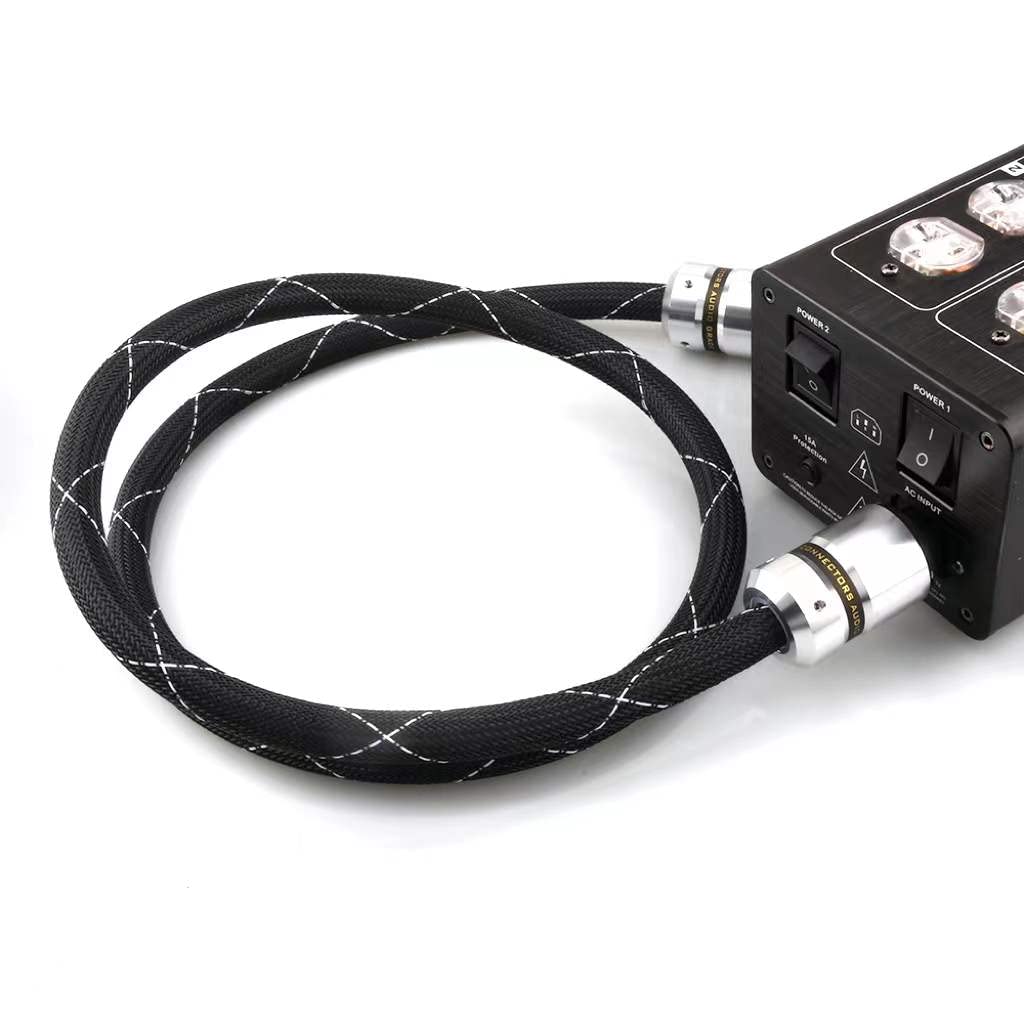 12AWG HiFi Power Cord 125V 15A 3-Prong Audiophile AC Power Cable with US Connector Plug (1M / 3.28FT) H67516