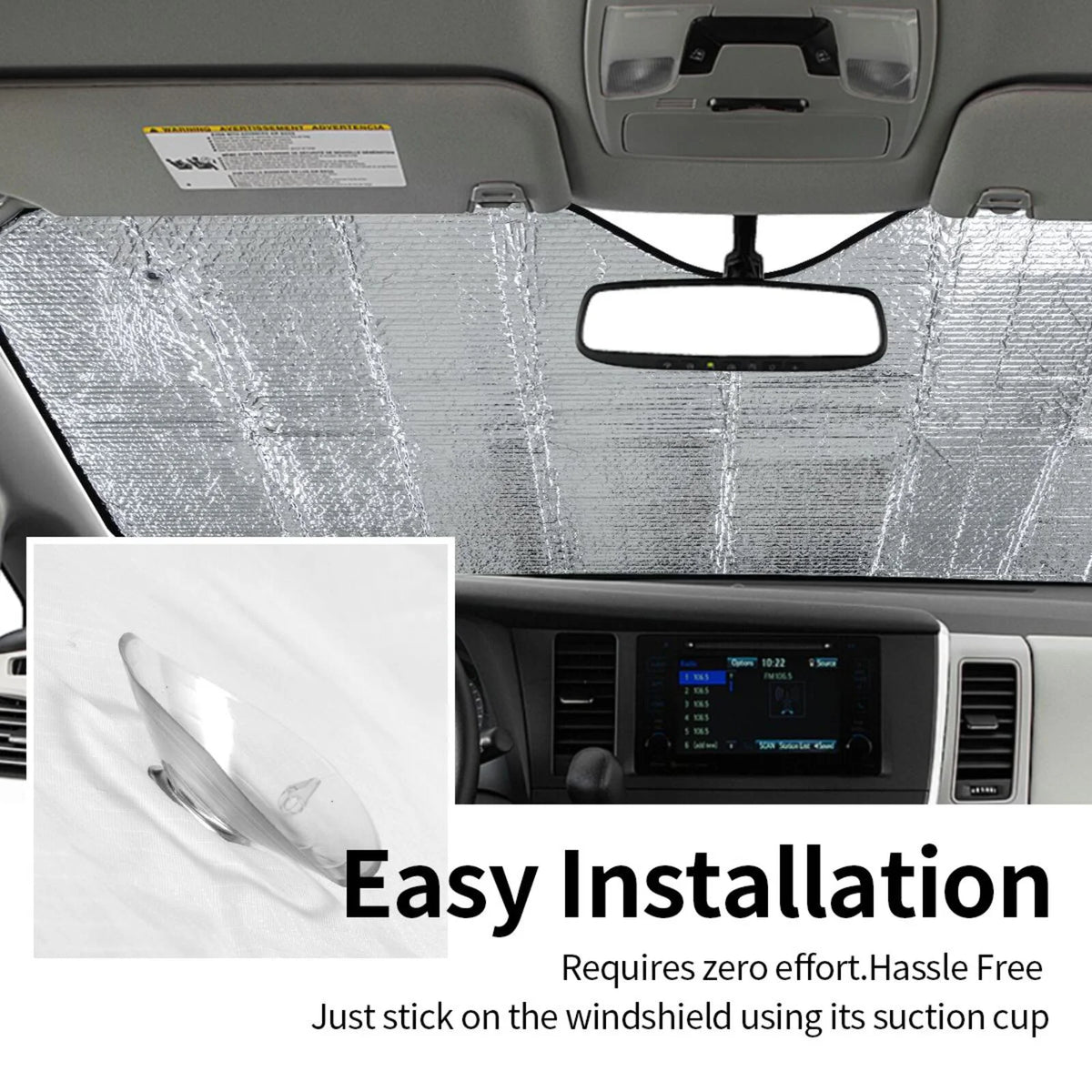 Windshield Sun Shade with Famous Landmarks L6333