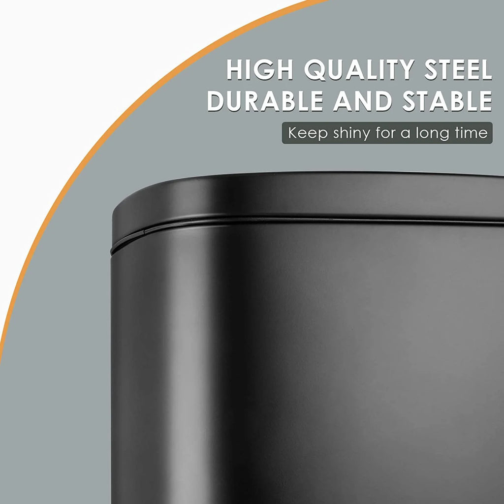 Black Stainless Steel Trash Can T282264