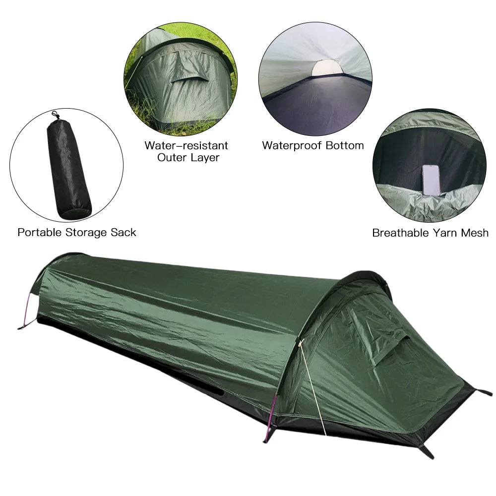 Lightweight Hiking Bivy Tent with Ground Cloth D108