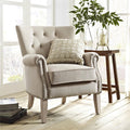 Beige Rolled Arm Accent Chair H441