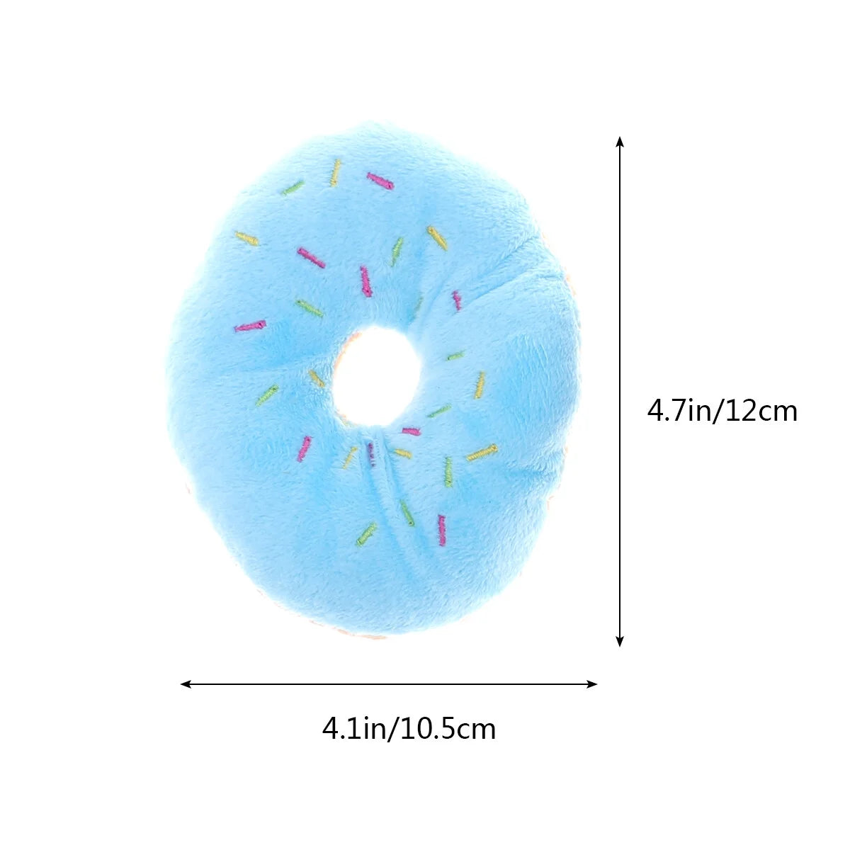 Squeaky Plush Donut Dog Toy K121