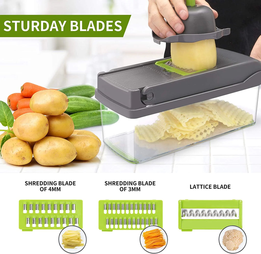 13-in-1 Vegetable & Fruit Chopper with Colander Container E2912