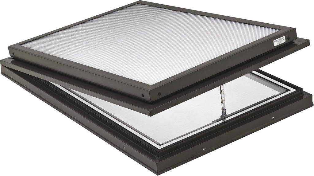2-Feet by 3-Feet Triple Glazed Manually Venting Curb-Mounted Prismatic Flat Skylight Q55603