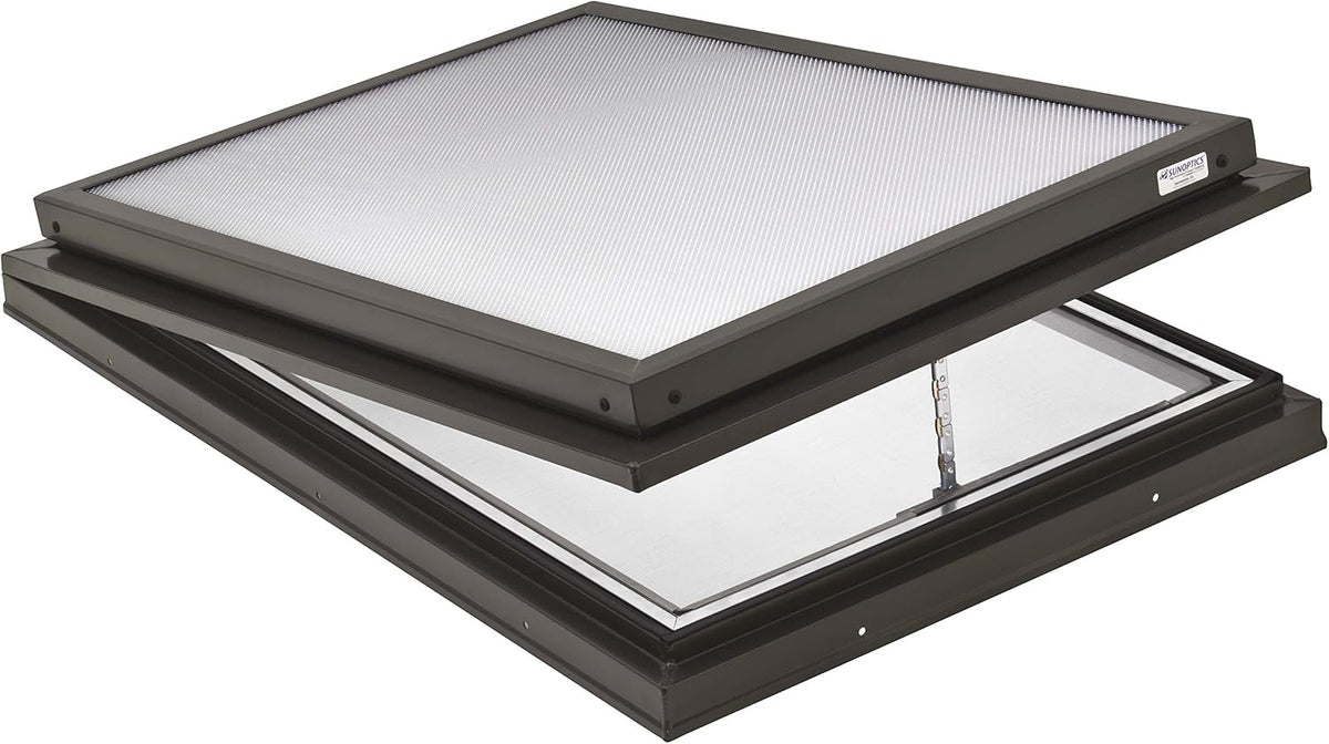 2-Feet by 3-Feet Triple Glazed Manually Venting Curb-Mounted Prismatic Flat Skylight Q55603