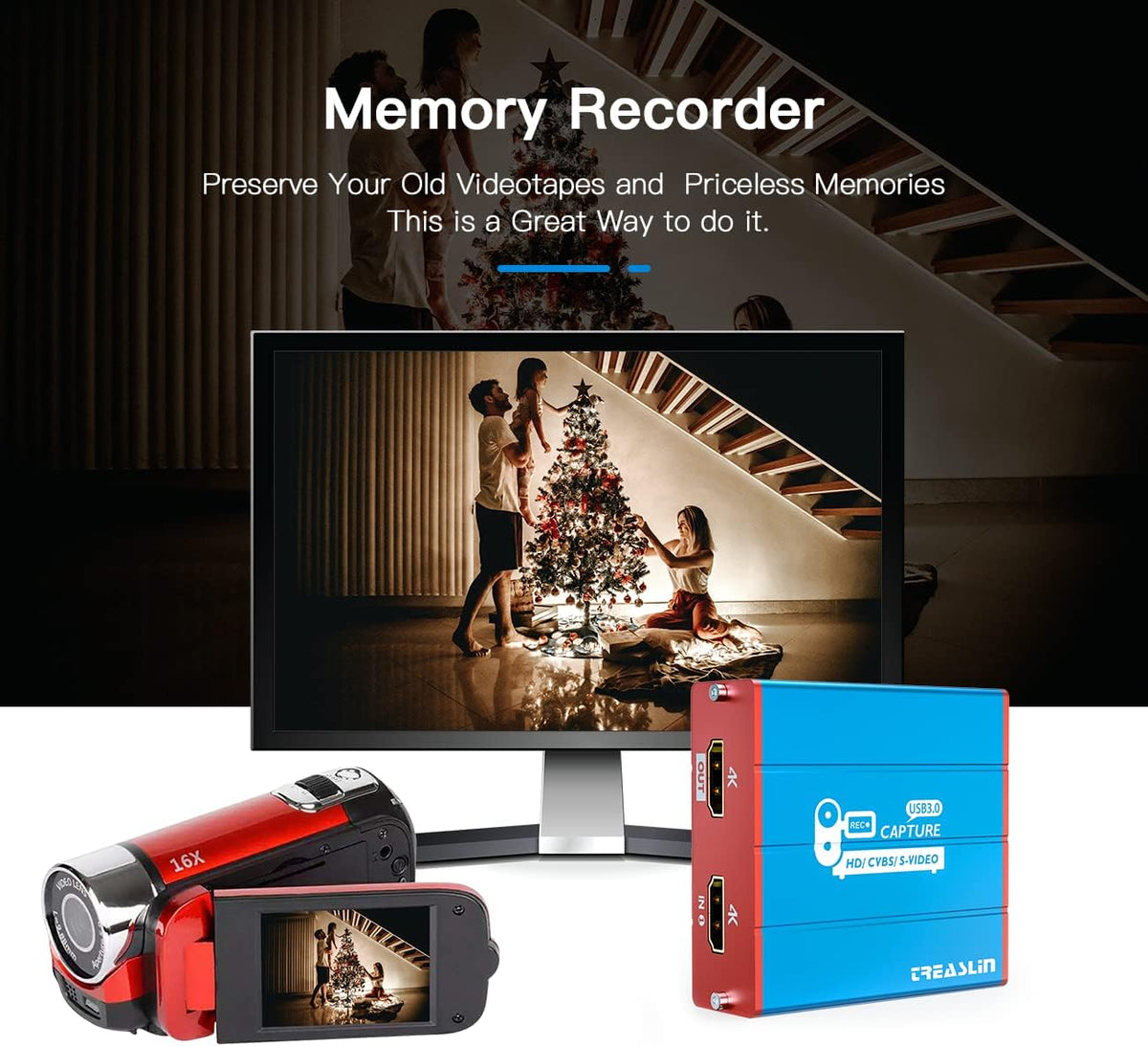 Video Tape to Digital HDMI Capture Converter J4426