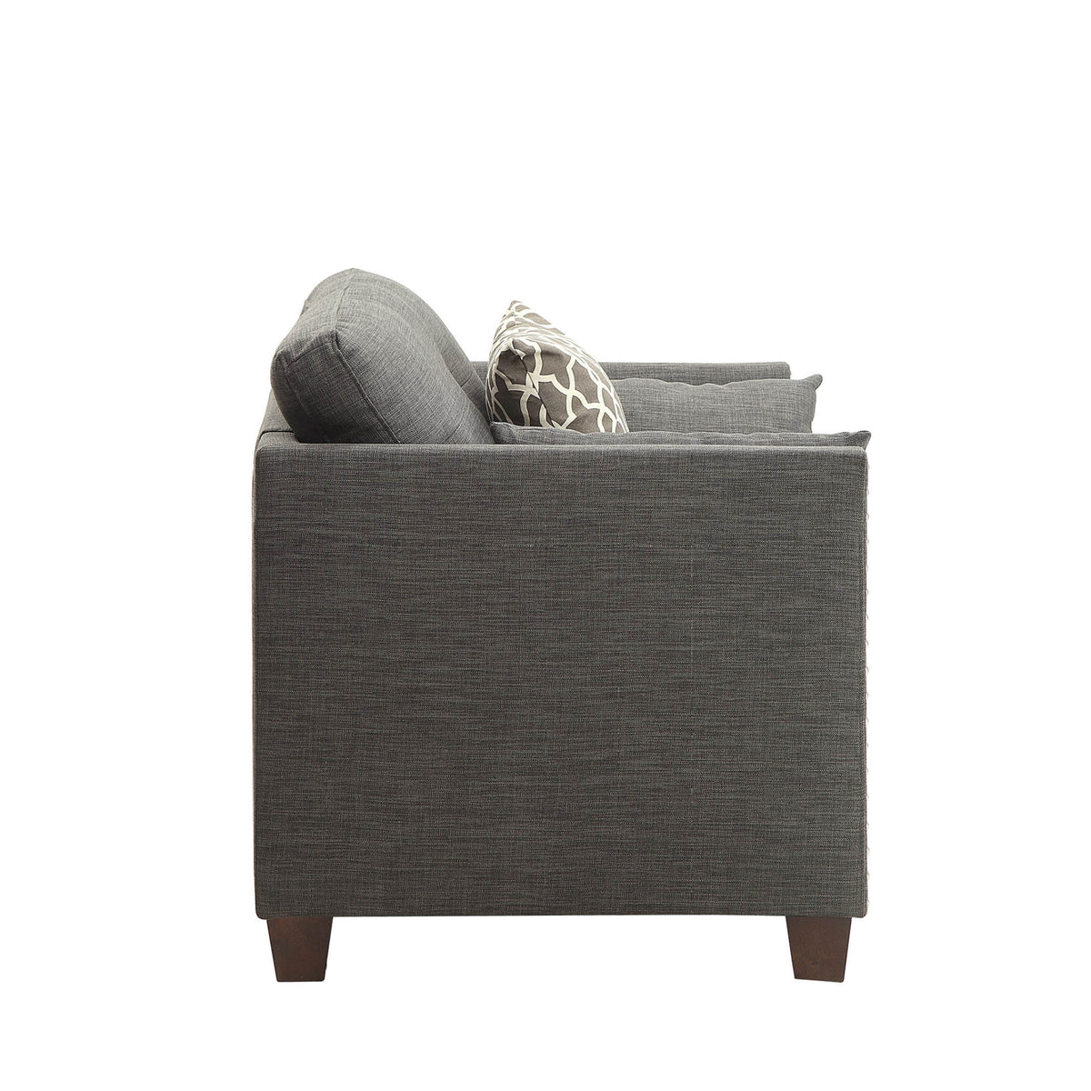 Laurissa Chair & 3 Pillows in Light Charcoal Linen I645
