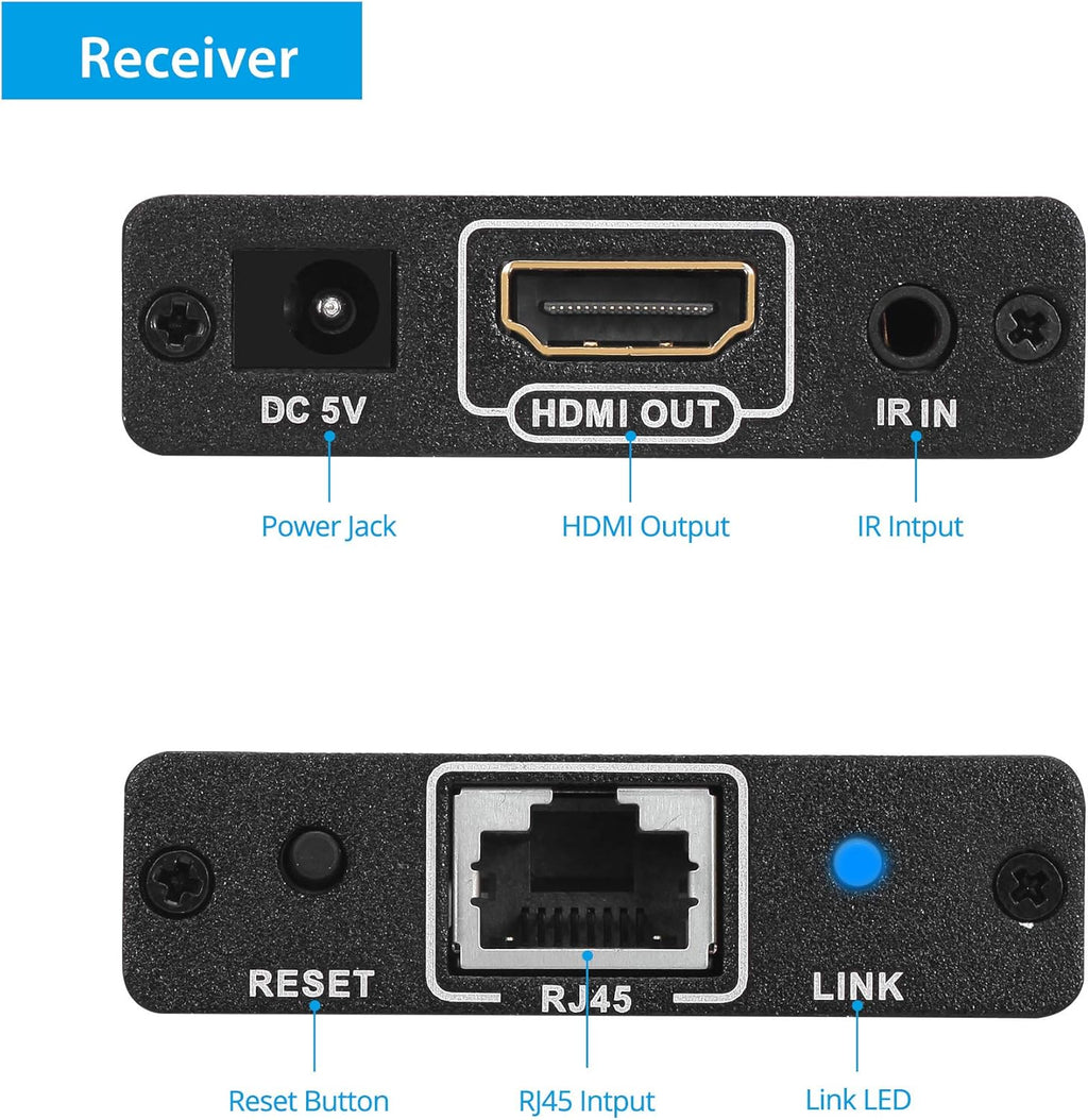 HDMI Extender Over Ethernet Cat6, Pack of 2 V3403